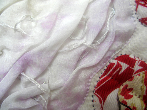 Detail 1 of The Cliffs of Progress - fractal quilt by Rose Rushbrooke. Image copyright © Rose Rushbrooke.