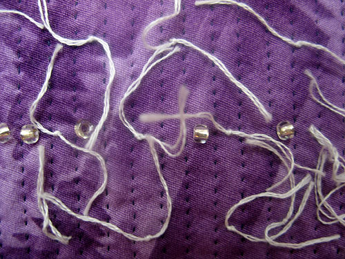 Detail 2 of The Cliffs of Progress - fractal quilt by Rose Rushbrooke. Image copyright © Rose Rushbrooke.