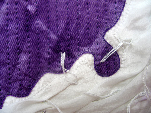 Detail 3 of The Cliffs of Progress - fractal quilt by Rose Rushbrooke. Image copyright © Rose Rushbrooke.