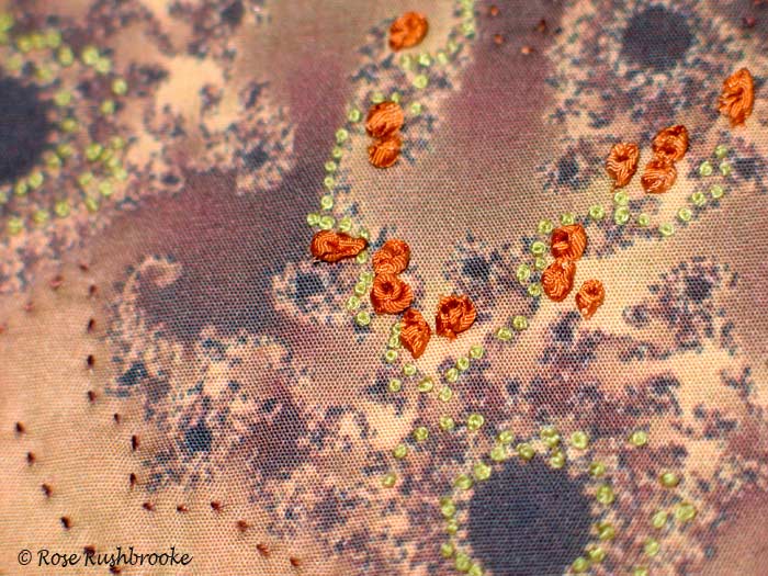 Detail 2 of Fern - fractal quilt by Rose Rushbrooke. Image copyright &copy; Rose Rushbrooke.