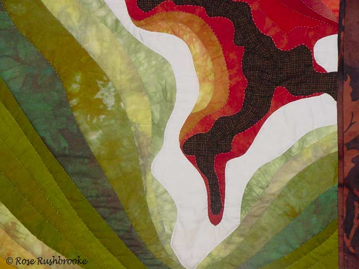 Autumn from Four Seasons of Oatlands - fractal quilt by Rose Rushbrooke. Image copyright &copy; Rose Rushbrooke.
