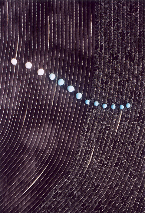 Detail 1 from Fractally Speaking - fractal quilt by Rose Rushbrooke. Image copyright &copy; Rose Rushbrooke.