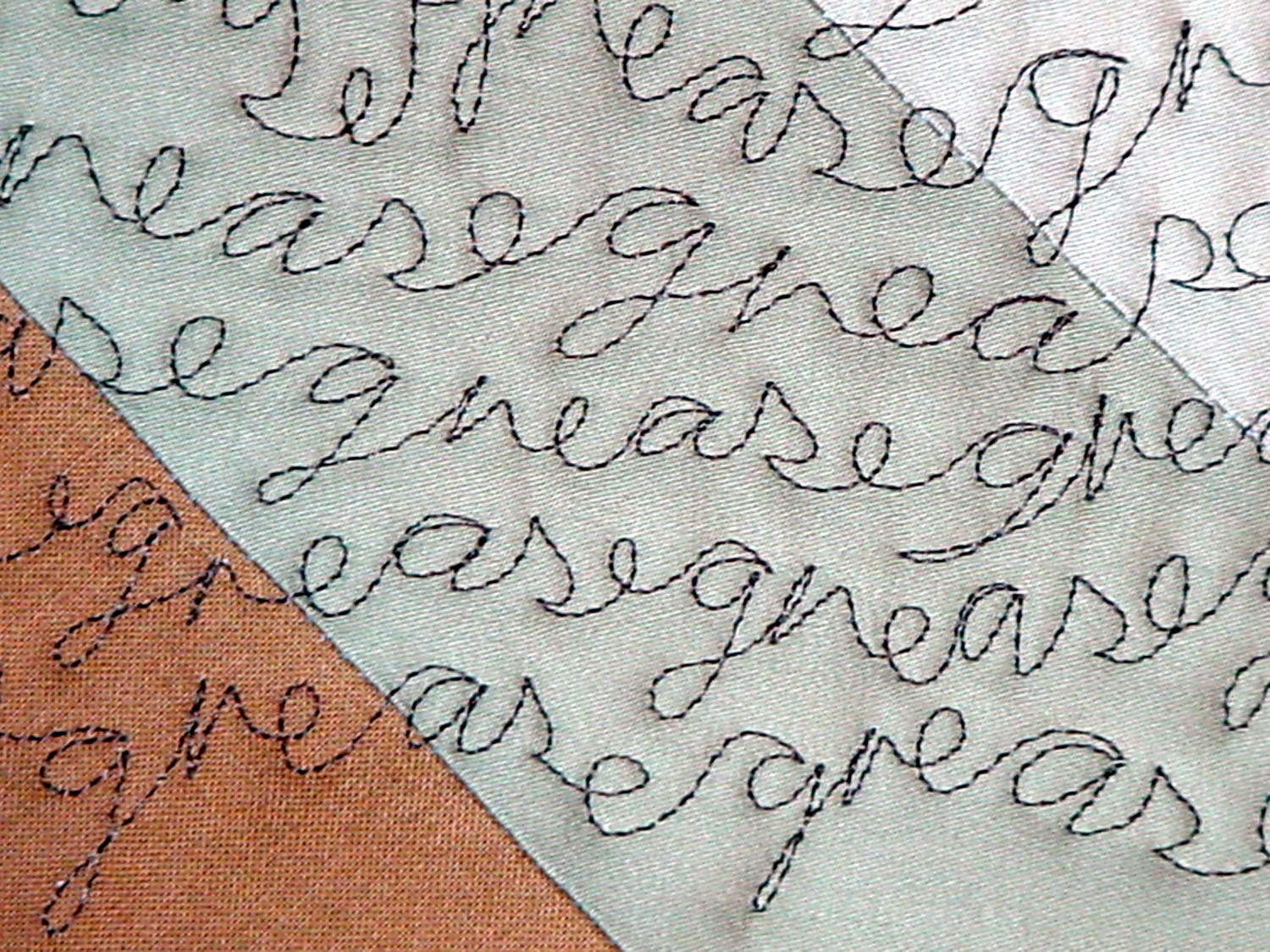 Detail 1 from Upon Reaching Middle Age: Grease - fractal quilt by Rose Rushbrooke. Image copyright &copy; Rose Rushbrooke.