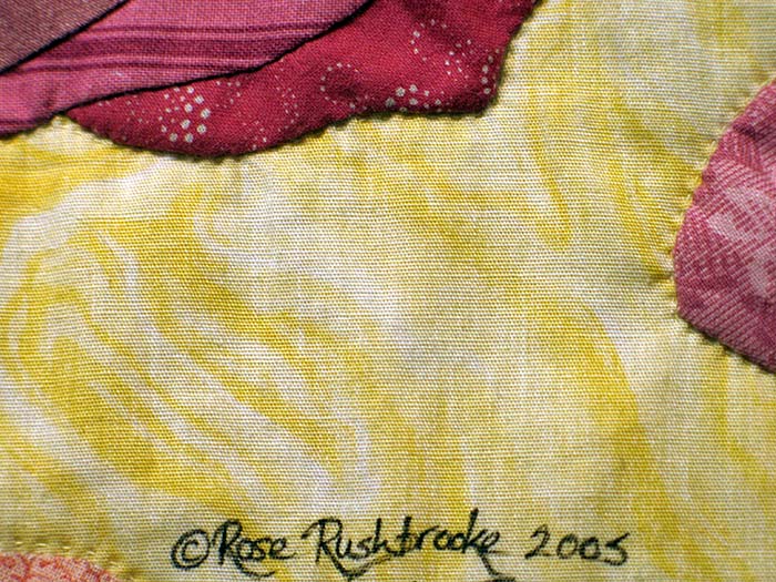 Detail 1 from Les Folies Bergere - fractal quilt by Rose Rushbrooke. Image copyright © Rose Rushbrooke.