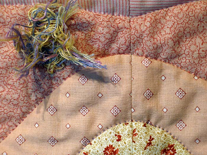 Detail 2 from Les Folies Bergere - fractal quilt by Rose Rushbrooke. Image copyright © Rose Rushbrooke.