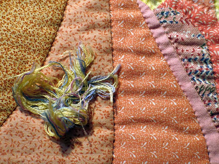 Detail 3 from Les Folies Bergere - fractal quilt by Rose Rushbrooke. Image copyright © Rose Rushbrooke.