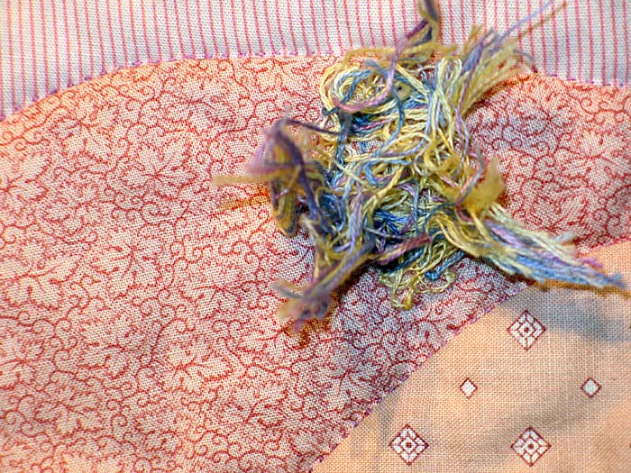 Detail 5 from Les Folies Bergere - fractal quilt by Rose Rushbrooke. Image copyright © Rose Rushbrooke.