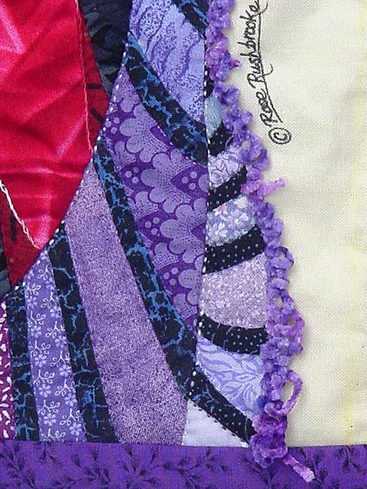 Detail 3 from Lydia - fractal quilt by Rose Rushbrooke. Image copyright &copy; Rose Rushbrooke.